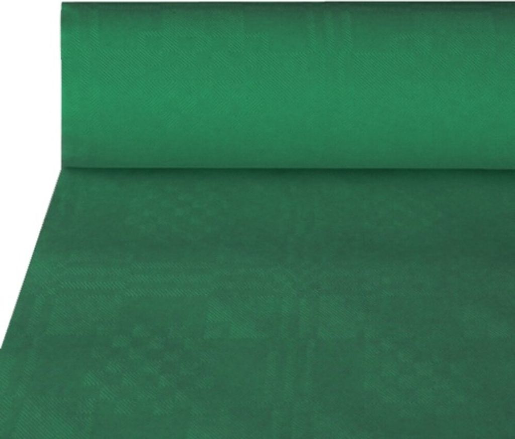 Tovaglia di carta con rilievo damascato 50 m x 1 m verde Immagine del prodotto 