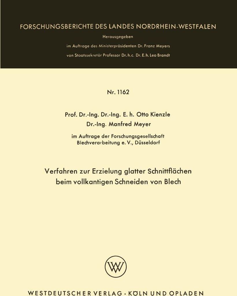 Verfahren zur Erzielung glatter Schnittflächen beim vollkantigen Schneiden von Blech
