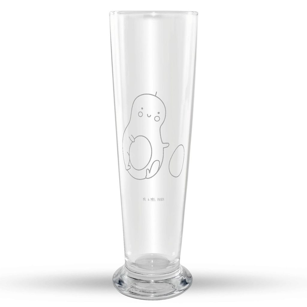 Mr. & Mrs. Panda Bierglas Avocado Kern rollt - Transparent - Geschenk, Bier Glas, Weizenbier, Avocados, Mr Mrs Weizenglas, Weizen, Baby, Weißbierg...