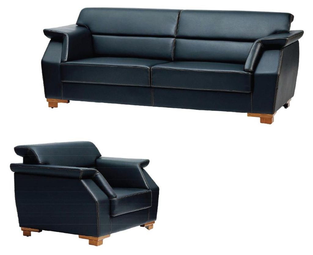 Sofa 2 Sitzer Couch Sofas Polstersofas Luxus Leder Büromöbel
