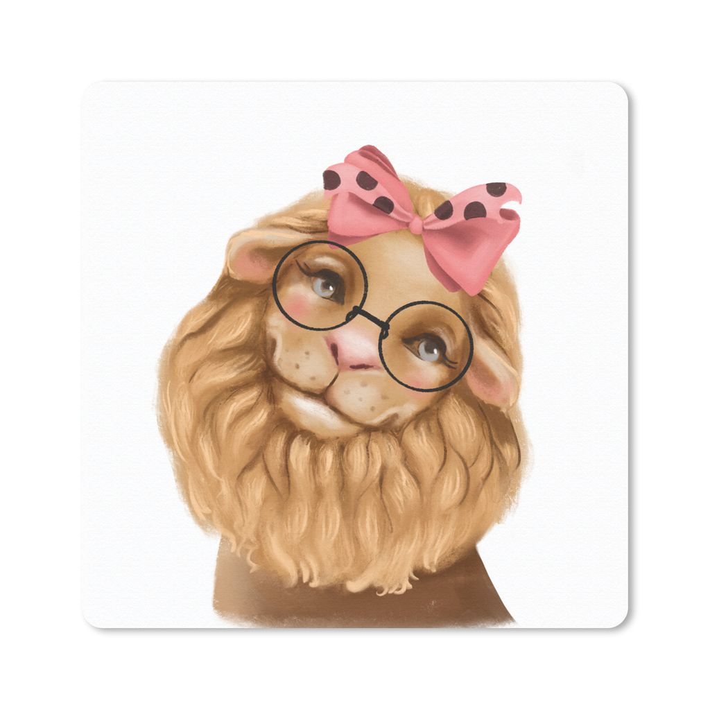 MuchoWow Mauspad Mousepad Löwe - Bogen - Kinder 30x30 cm - Mousepads - Maus Mat - Pad - Mausunterlage - Gaming