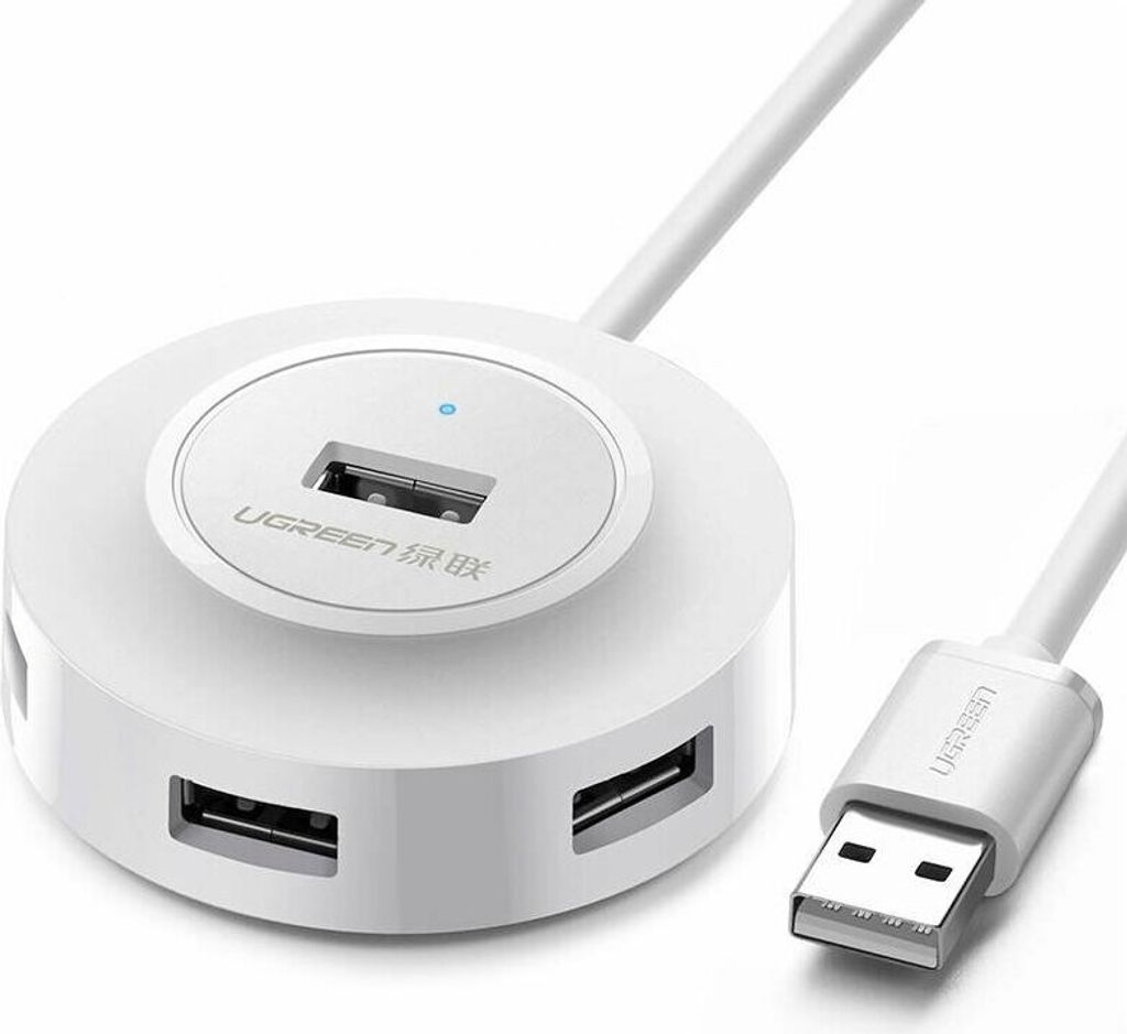 UGREEN CR106 Hub Adapter 4in1, 4x Hochgeschwindigkeits-Mini-USB 2.0, 1m Weiß