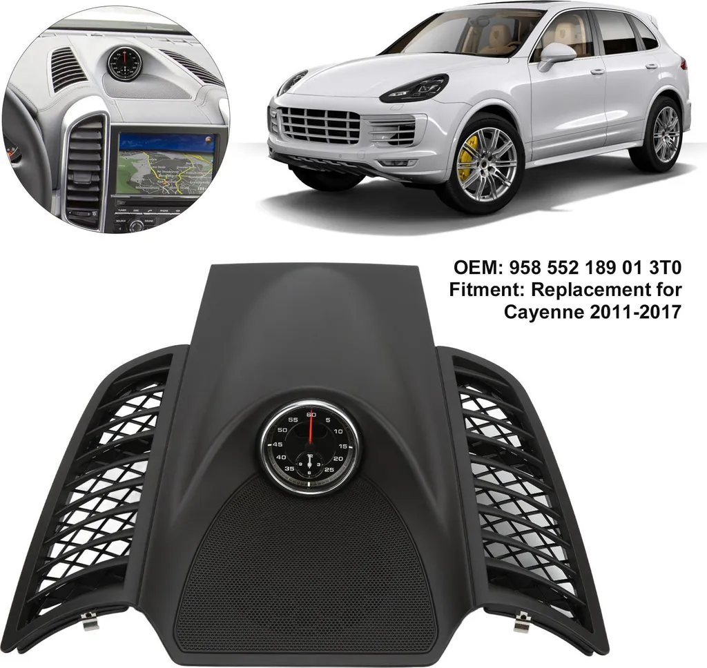 Panneau de chronomètre central brun pour Cayenne 2011 à 2017 Luxe