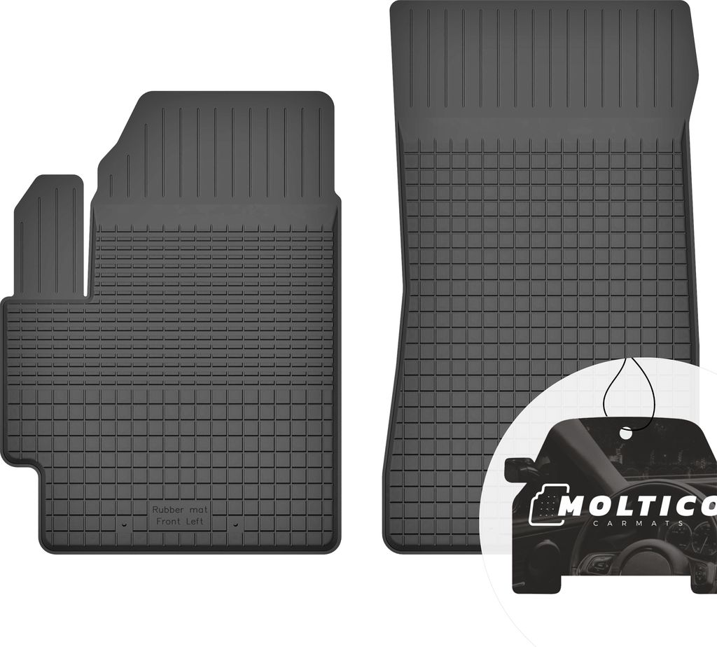Vorne Gummimatten mit Rand Auto Fußmatten Gummi Automatten Passgenau 2-teilig Set - passend für Subaru Forester IV 2013-2018
