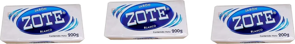 Savon de Lessive Zote Blanc 200g en Lot de 3 pour Blanchir le Linge Fin
