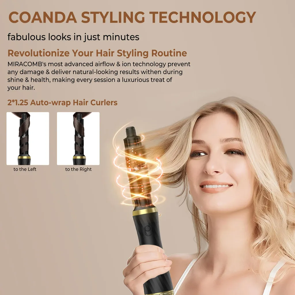 Sèche-cheveux 6-en-1 UKLISS Coiffage Professionnel à Domicile Complet