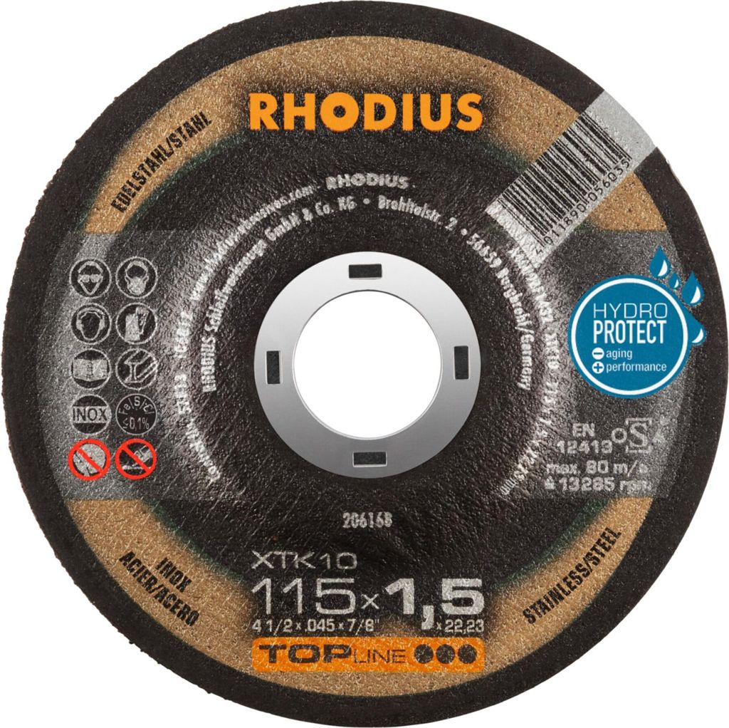Rhodius Trennscheibe XTK 10 115x1,5x22,23mm Edelstahl Topline - 206168