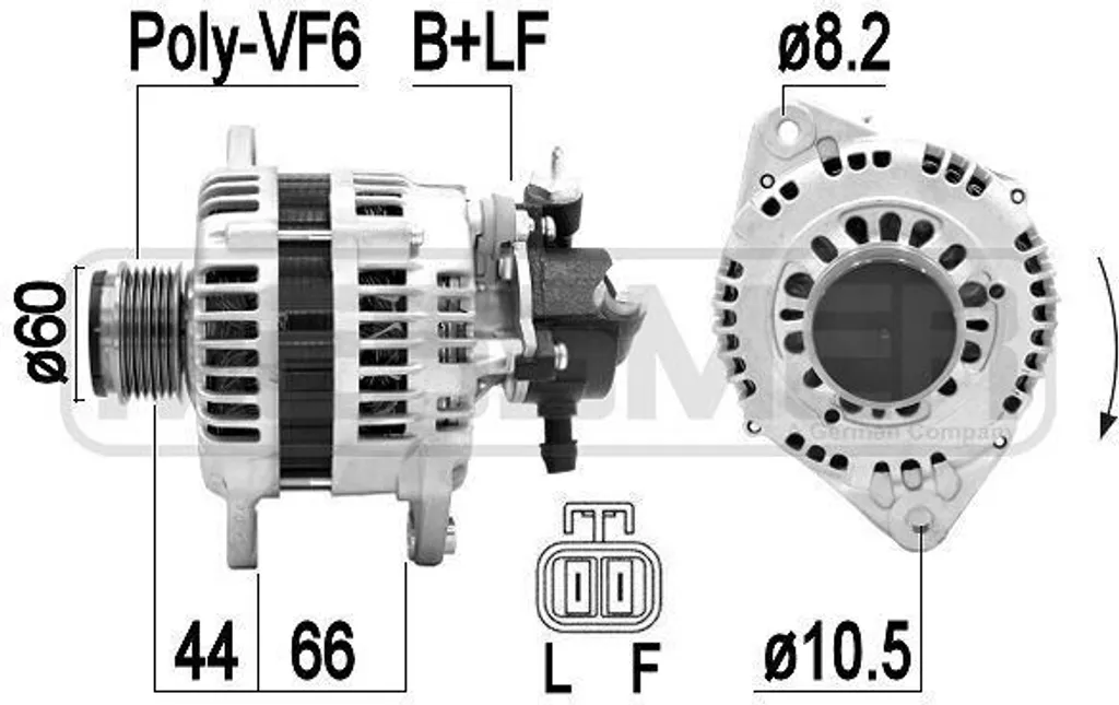 Alternateur ERA 209392A pour Opel Corsa C Astra H Meriva OE 98056439