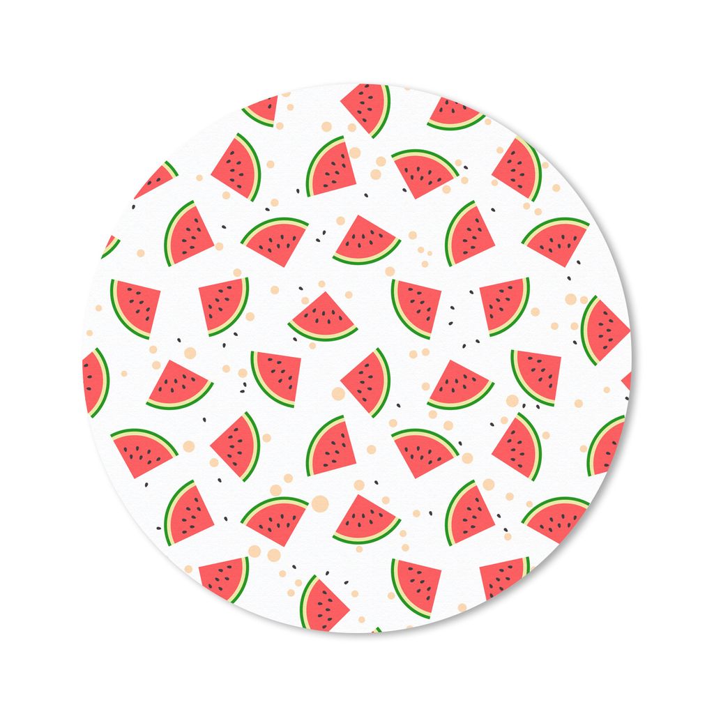 MuchoWow Mauspad Mousepad Sommer - Wassermelone - Rosa 40x40 cm - Mousepads - Maus Mat - Pad - Mausunterlage - Schreibtisch Accessoires