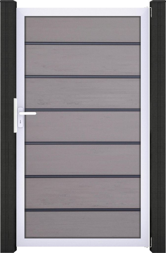 GroJa Solid Grande Premium Tor Sondermaß max. 150x180cm Aluminiumrahmen Bi-Color Sand