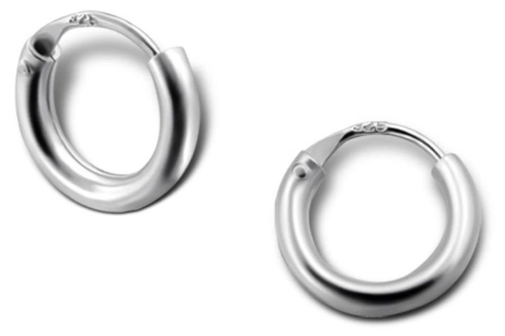 Kleine Creolen Ohrringe aus 925 Silber (10/2 mm) Produktbild 