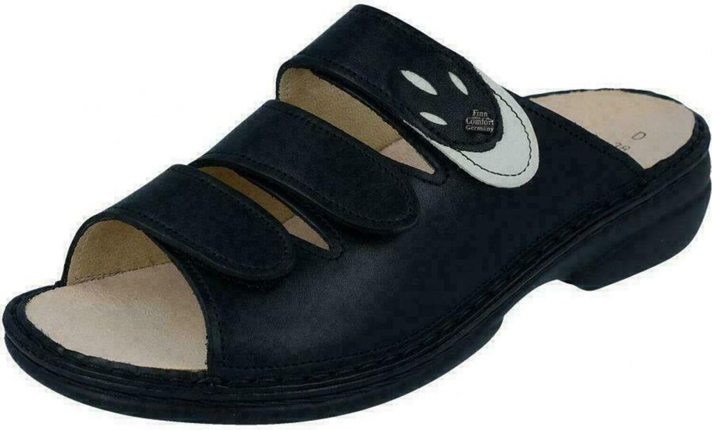 Finn Comfort Kos, Schwarz, Damenschuhe, bequeme Pantolette, Produktbild 