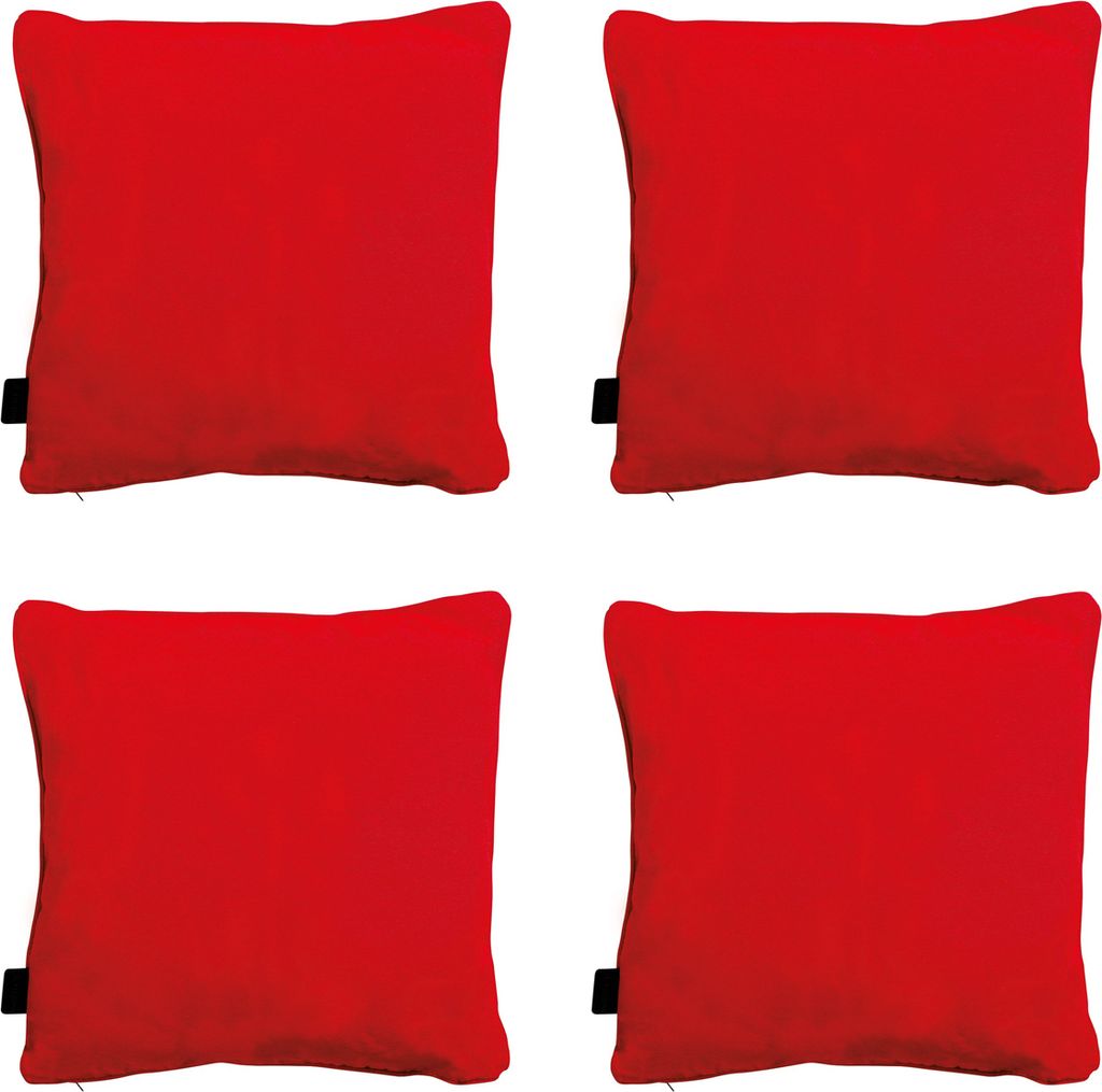 Madison - Dekokissen Panama rot - Ca. 45x45 cm - 4er-Set