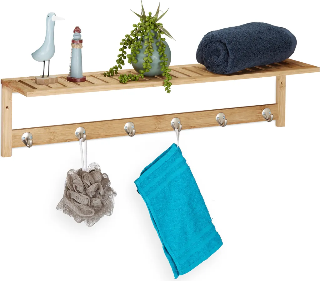 Relaxdays Porta Salviette Bambù: Ordine Facile per Bagno e Cucina