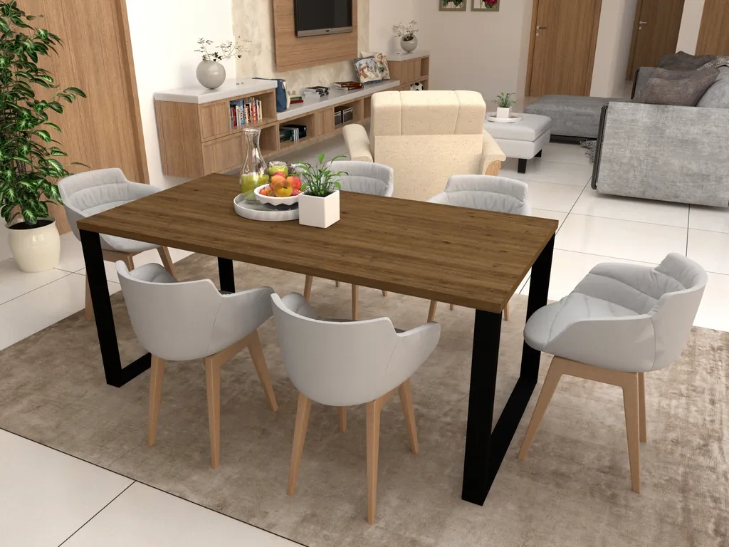 Piano Scrivania Gaming POKAR 140x70 Rovere Davos Extra Solid 25mm - 4