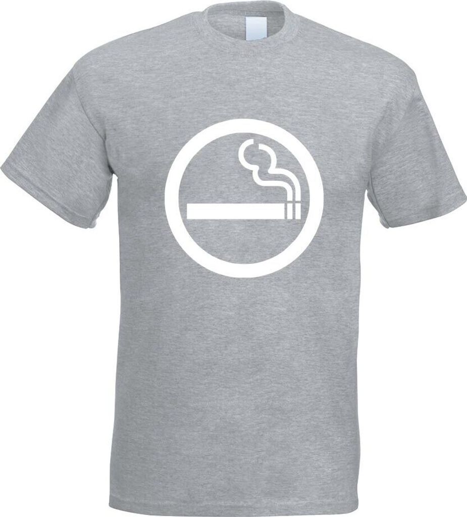 Kiwistar - T-Shirt - Graumeliert - Raucher Motiv Bedruckt Funshirt Design Print - mit Motiv Bedruckt - Funshirt Design - Sport - Freizeit - Herren ...