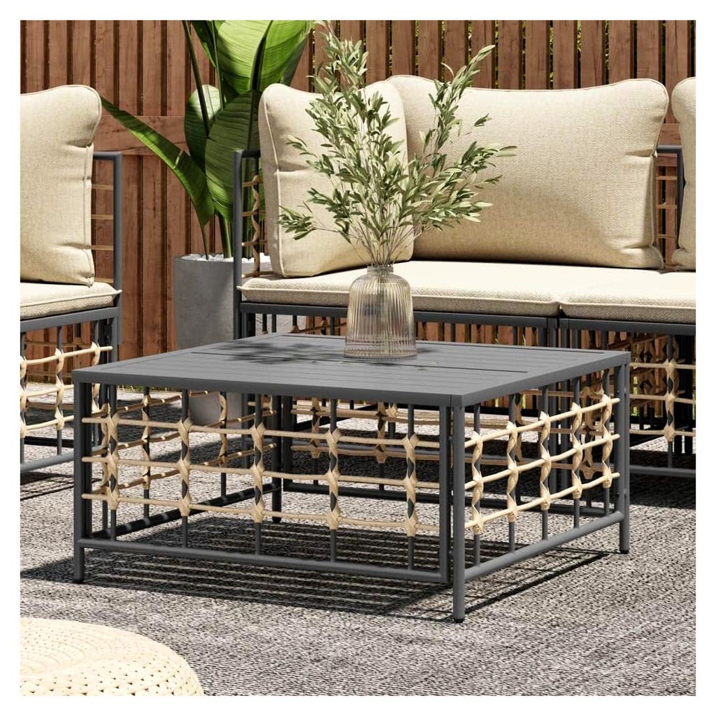 Gartentisch Anthrazit 70x70x34 cm