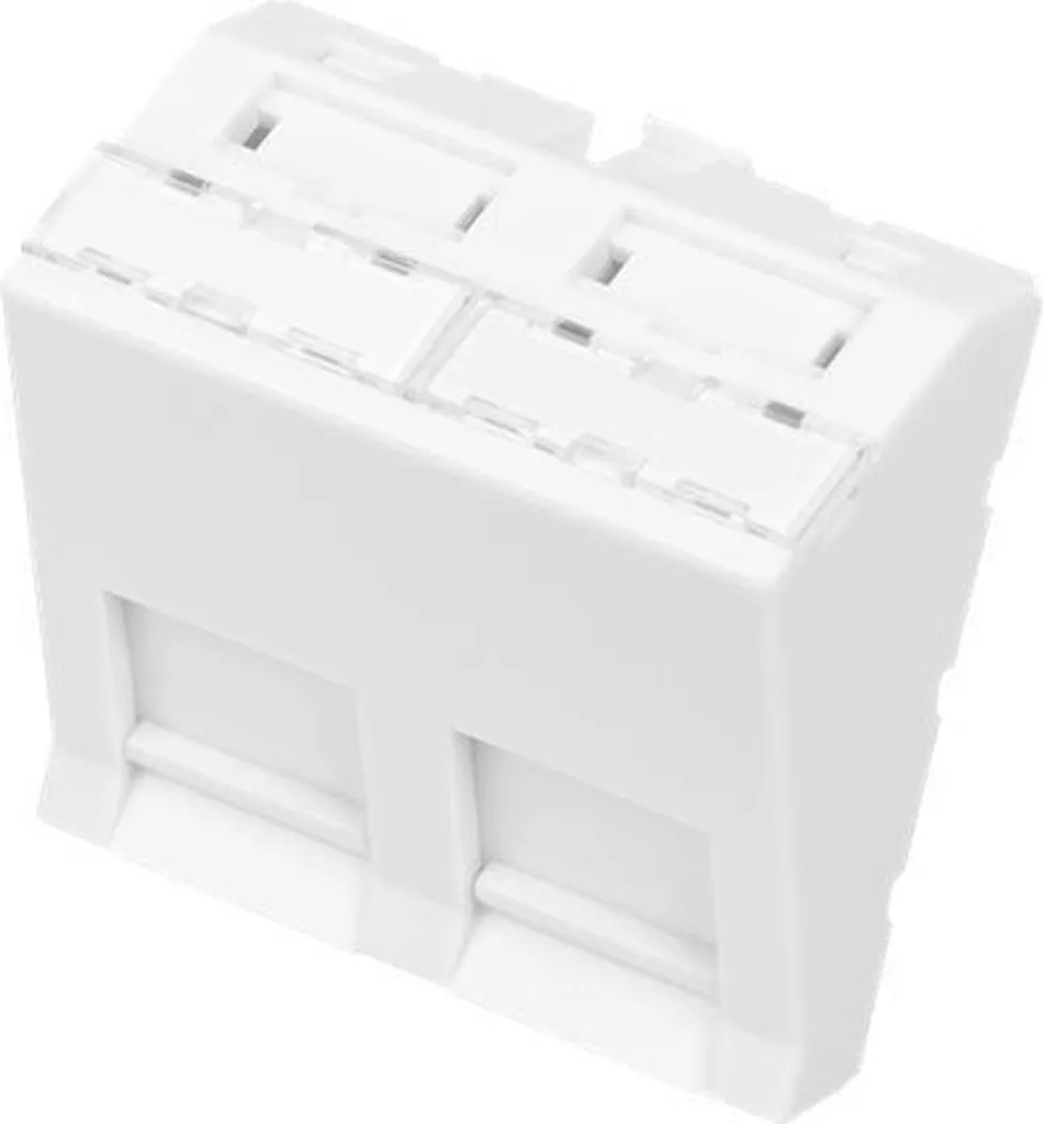 DIGITUS Frontplatte 2-Port 45x45mm DN-93802-5-SH - Plaque Centrale Réseau