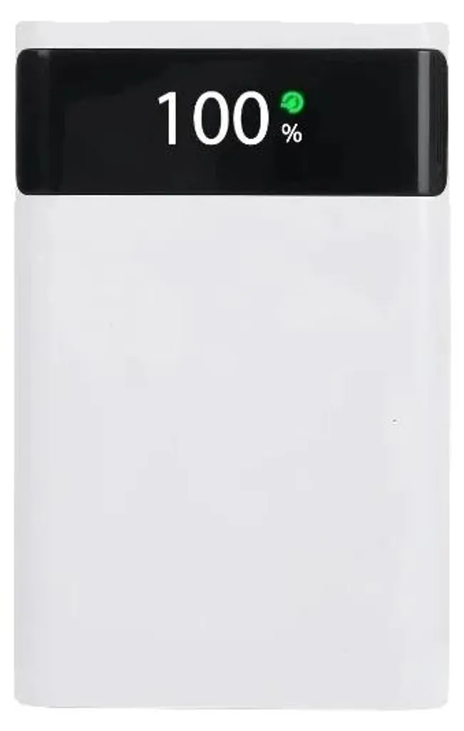 Boîtier de stockage 4x18650-25W Blanc avec charge rapide 18650