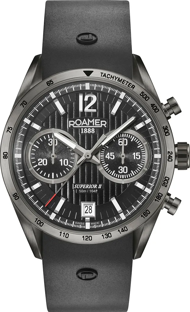 Roamer Superior Chrono II 510902 45 54 05 - Montre Chronographe Homme