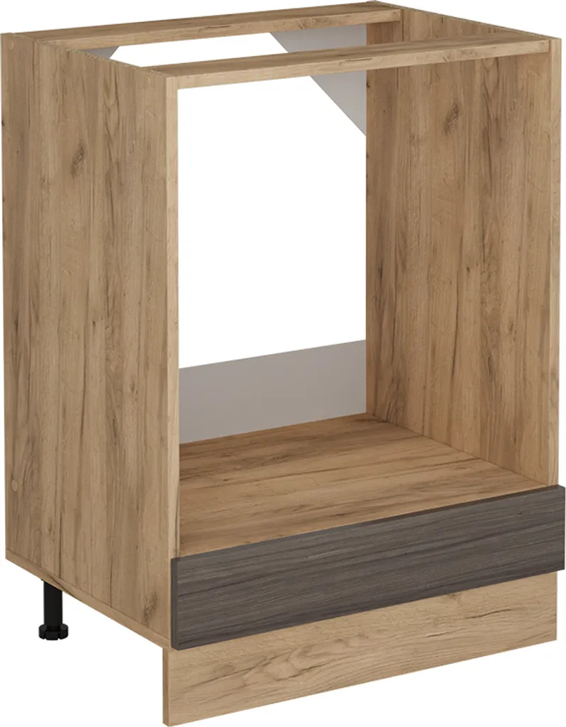 Vicco Mobile per forno da incasso R-Line, 60 cm senza piano di lavoro, Grigio nobile/Quercia dorata