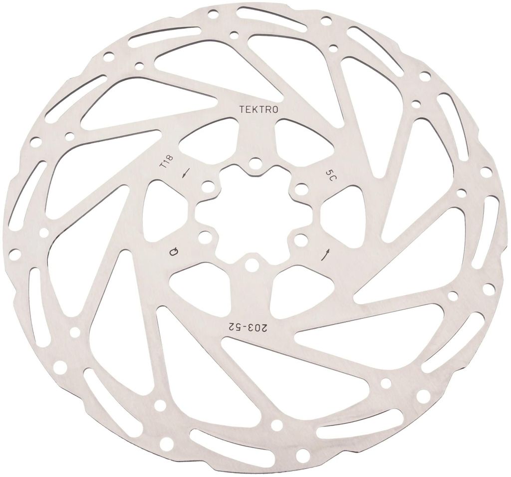 TEKTRO Bremsscheibe TR203-52 - 203mm Fahrrad Bremsscheibe - Scheibenbremse
