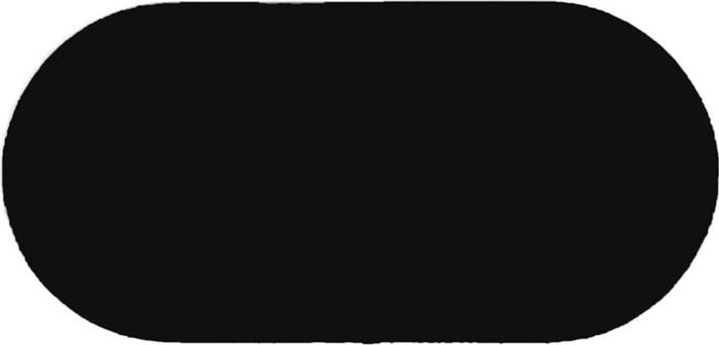 Oval Schwarz 9 x 19 cm - Bodenmarkierung mit glatter Oberfläche - Schwarz - Glatt - Polyvinyl chloride (PVC) - 0,78 mm - Innenbereich - DM855