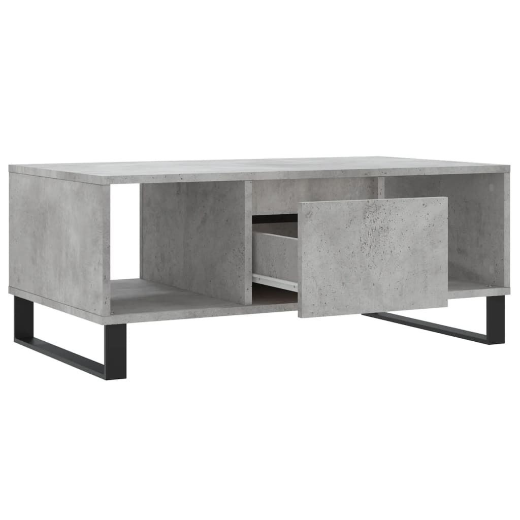 vidaXL Konferenčný stolík Concrete Grey 90x50x36,5 cm Drevo Obrázok produktu 