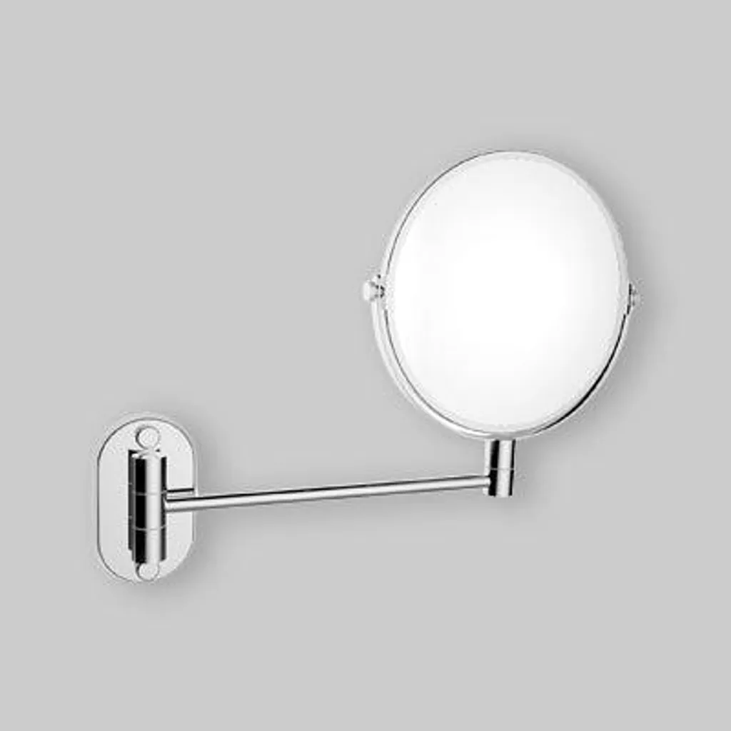 Miroir de maquillage mural Giulia pivotant, finition chrome brillant