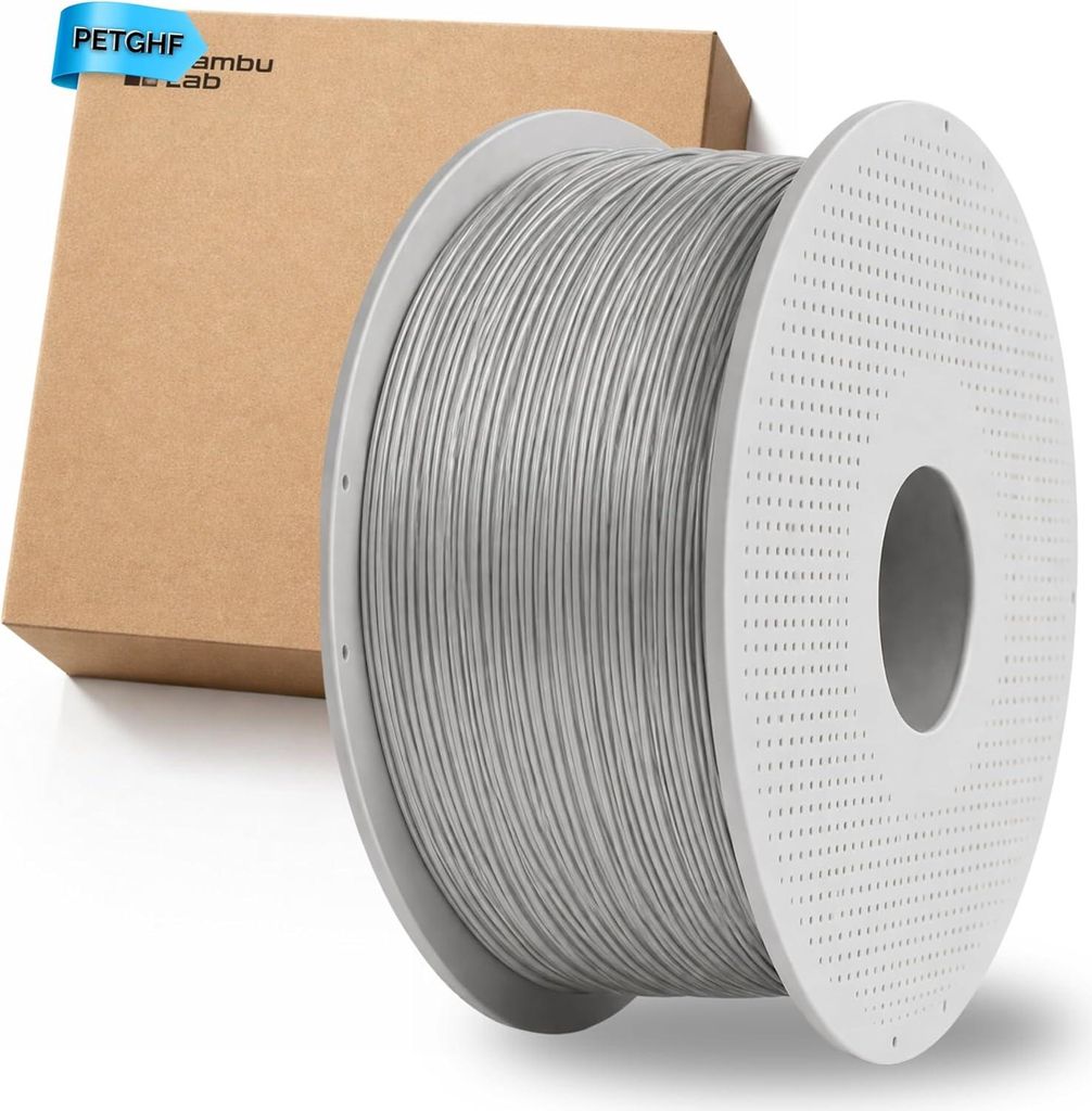 1x Bambu Lab PETG-HF mit Spule grau Filament 33101 1,75mm 3D Drucker