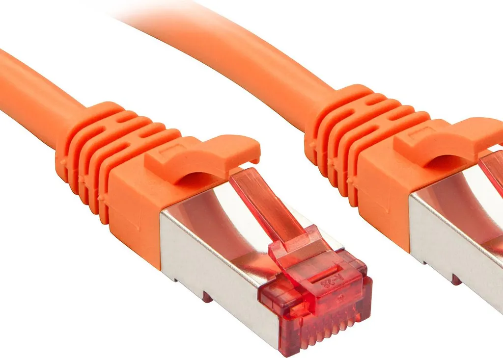 Lindy Cat6 S/FTP 0,5m Cavo Ethernet Arancione | Low Ping per Gaming