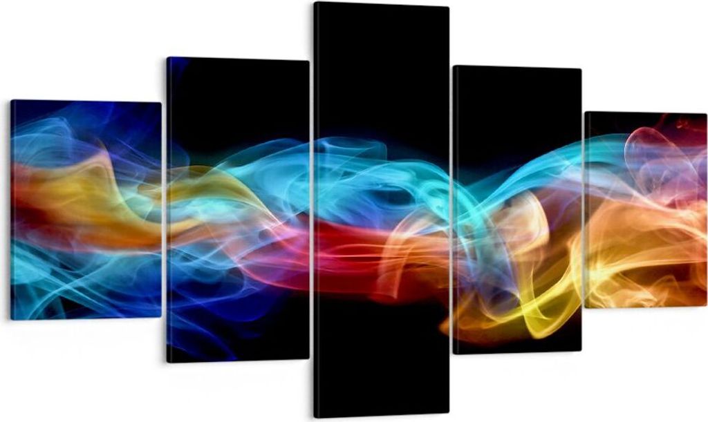 Bild auf Leinwand - Leinwandbild - Abstrakt luft bunt figur - 125x70cm - Wand Bild - Wanddeko - Leinwanddruck - Bilder - Kunstdruck - Wanddekoratio...