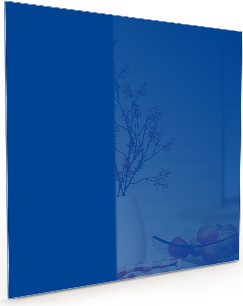 Küchenrückwand Spritzschutz Glas mit Motiv Dunkelblauer Hintergrund I 40 x 40 cm