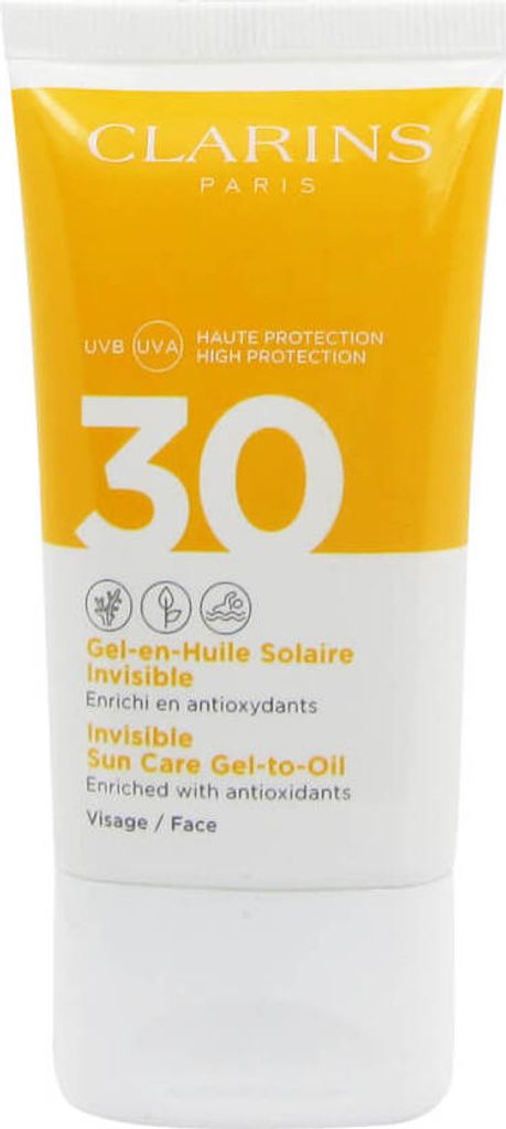 Clarins Invisible Sun Care Gel-To-Oil 30, Sonnenschutzgel, Produktbild 