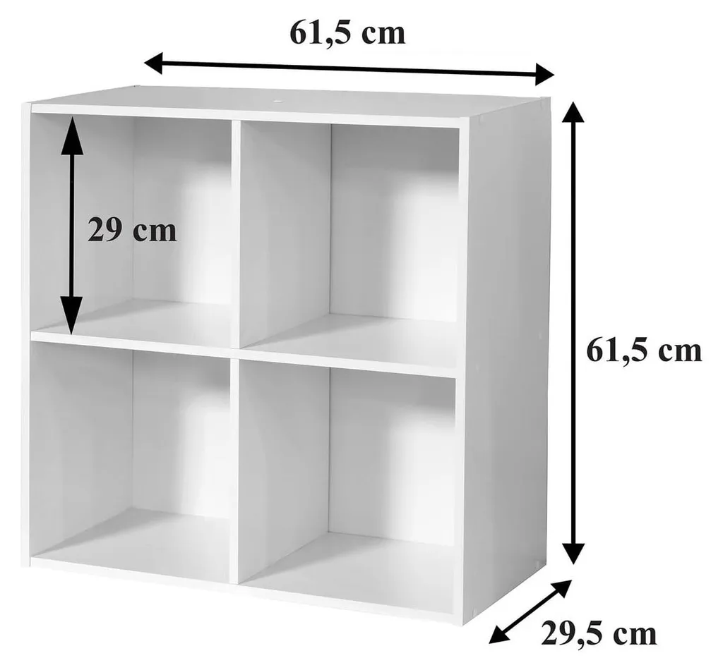 Meuble de Rangement COMPO 4 Niches - Structure Stable et Modulable 61cm