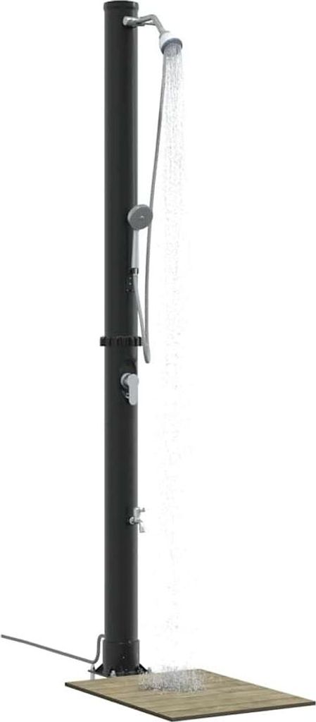 Außen Solardusche Schwarz 217 cm PVC und Aluminium