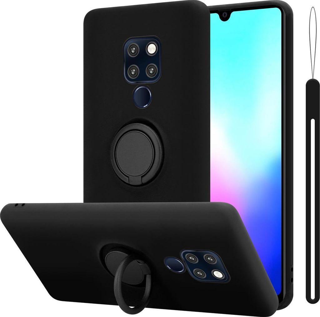 Cadorabo Hülle für Huawei MATE 20 Schutz Hülle in Schwarz Handyhülle TPU Etui Case Cover
