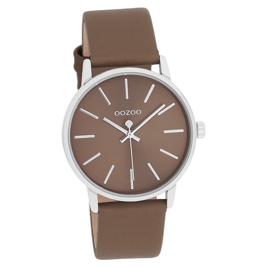 Oozoo Leder Damen Uhr Analog Quarzuhr Armband braun Timepieces D2UOC11368