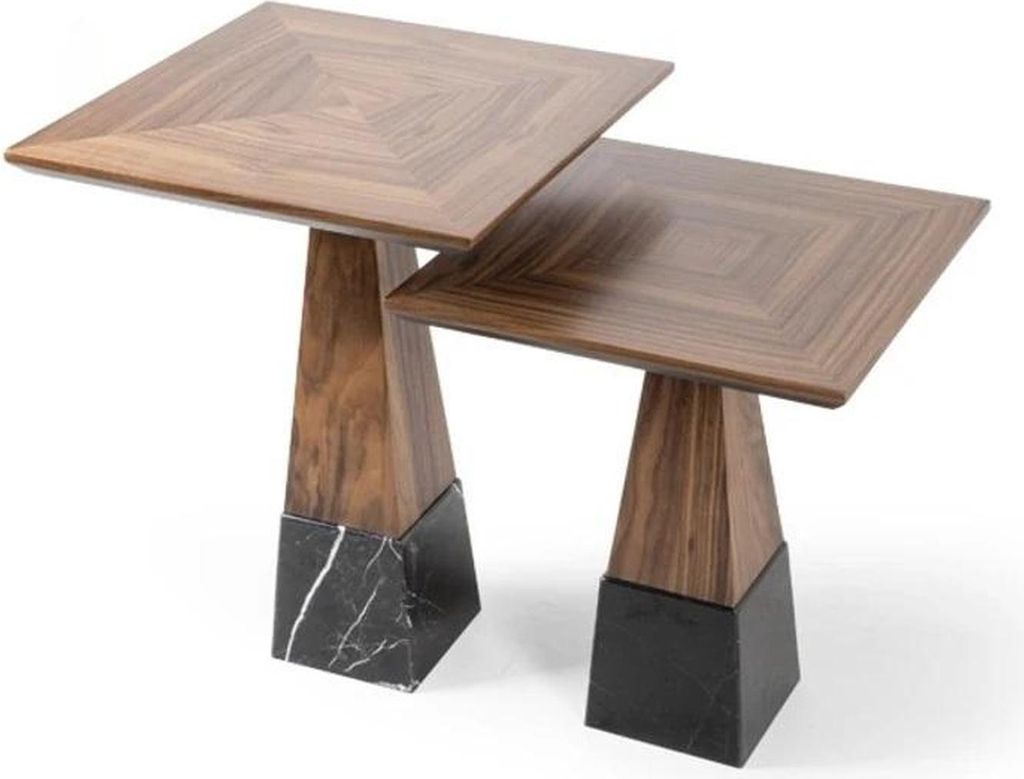 2x Beisteltisch Holz Kaffeetisch Wohnzimmer Luxus Design Möbel Einrichtung