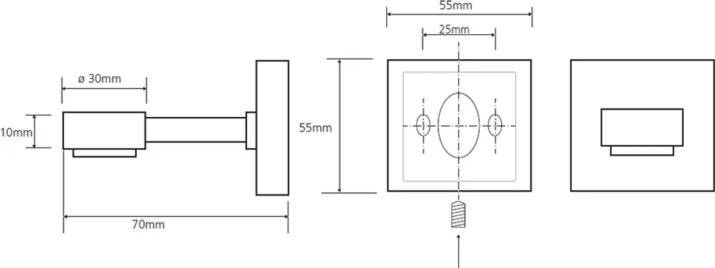 Sapho X-SQUARE - Distributore di sapone magnetico, cromo XQ801 - 3