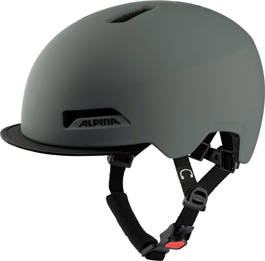 Alpina Fahrradhelm Helm Zubehör Brooklyn Komfort Größe 57 61 cm Kaffee Grau Matt