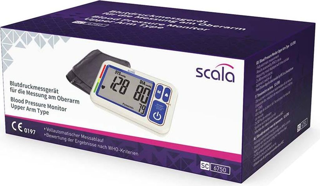scala SC 6750 NFC digitales Oberarm-Blutdruckmessgerät, Produktbild 