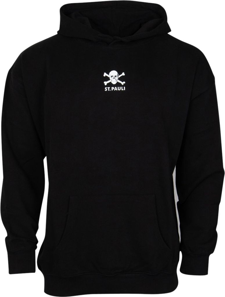 FC St. Pauli - Kapuzenpullover Basic Totenkopf klein - schwarz