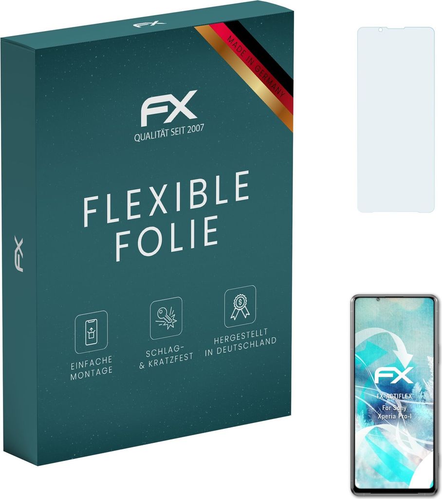 atFoliX FX-ActiFleX 3x Schutzfolie kompatibel mit Sony Xperia Pro-I Folie