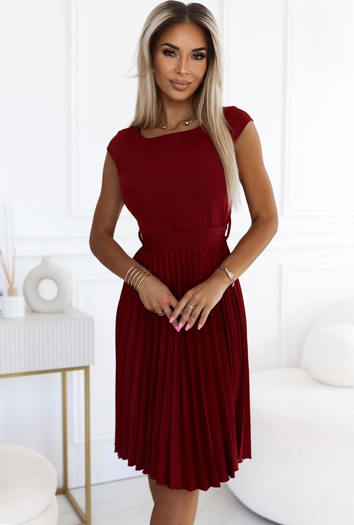 Numoco Minikleid für Frauen Lila dunkelrot XL