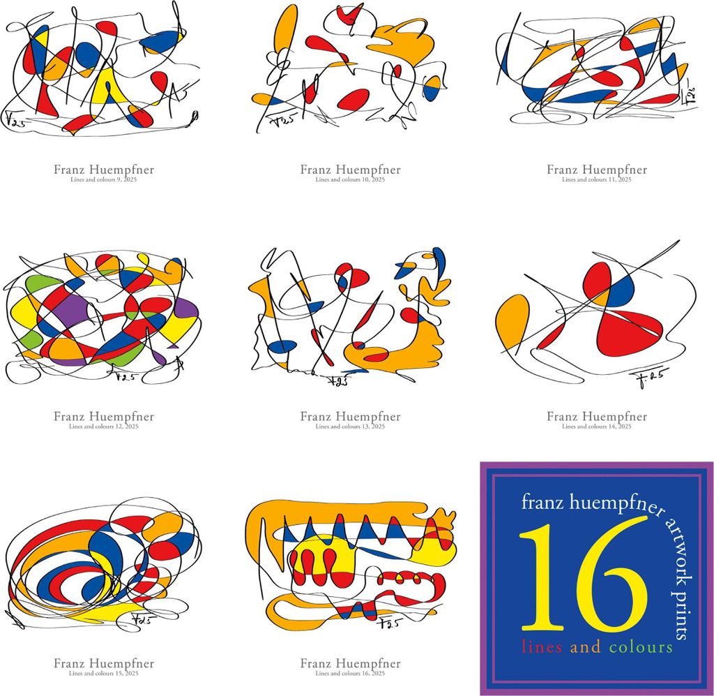 16 Artworks - lines and colours