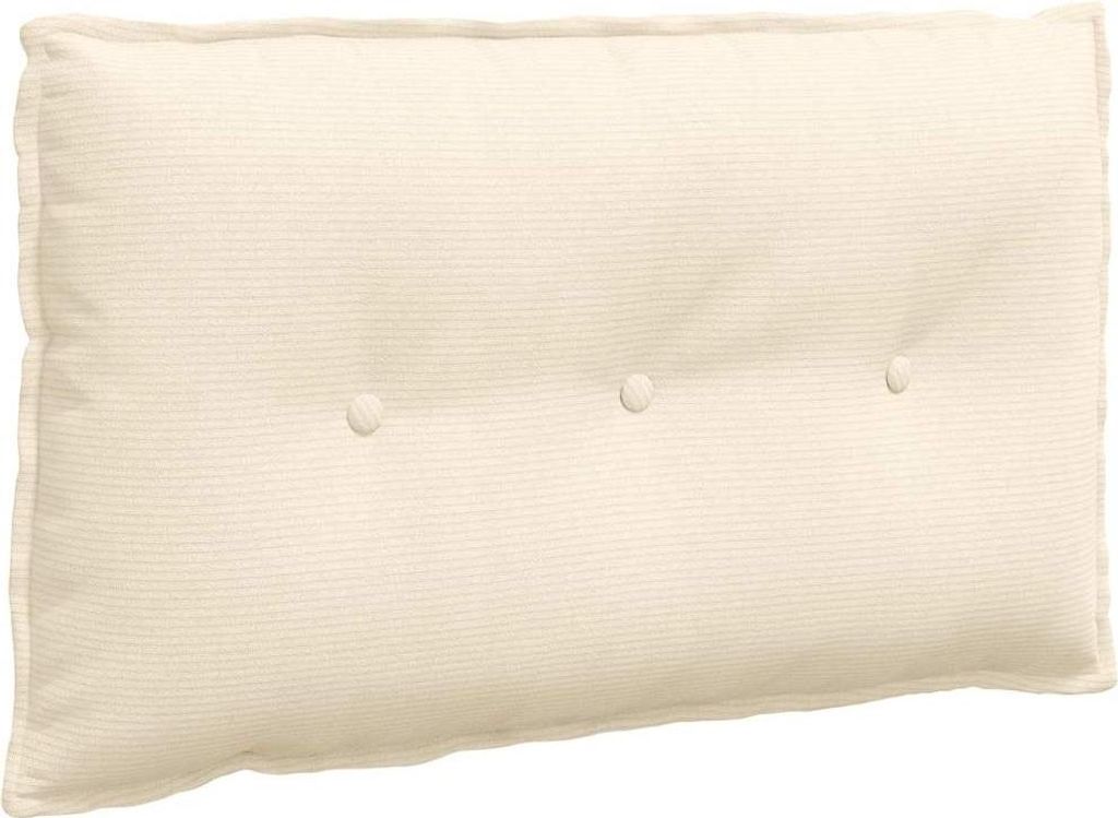 vidaXL Cuscino di schienale crema 80 x 50 cm in tessuto a Immagine del prodotto 