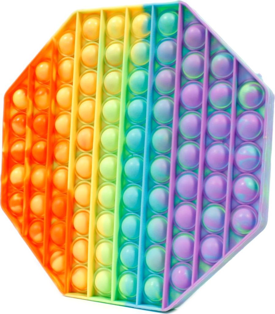 XXL Push Pop It Fidget Toy Quadrat Regenbogen - Anti-Stress Produktbild 