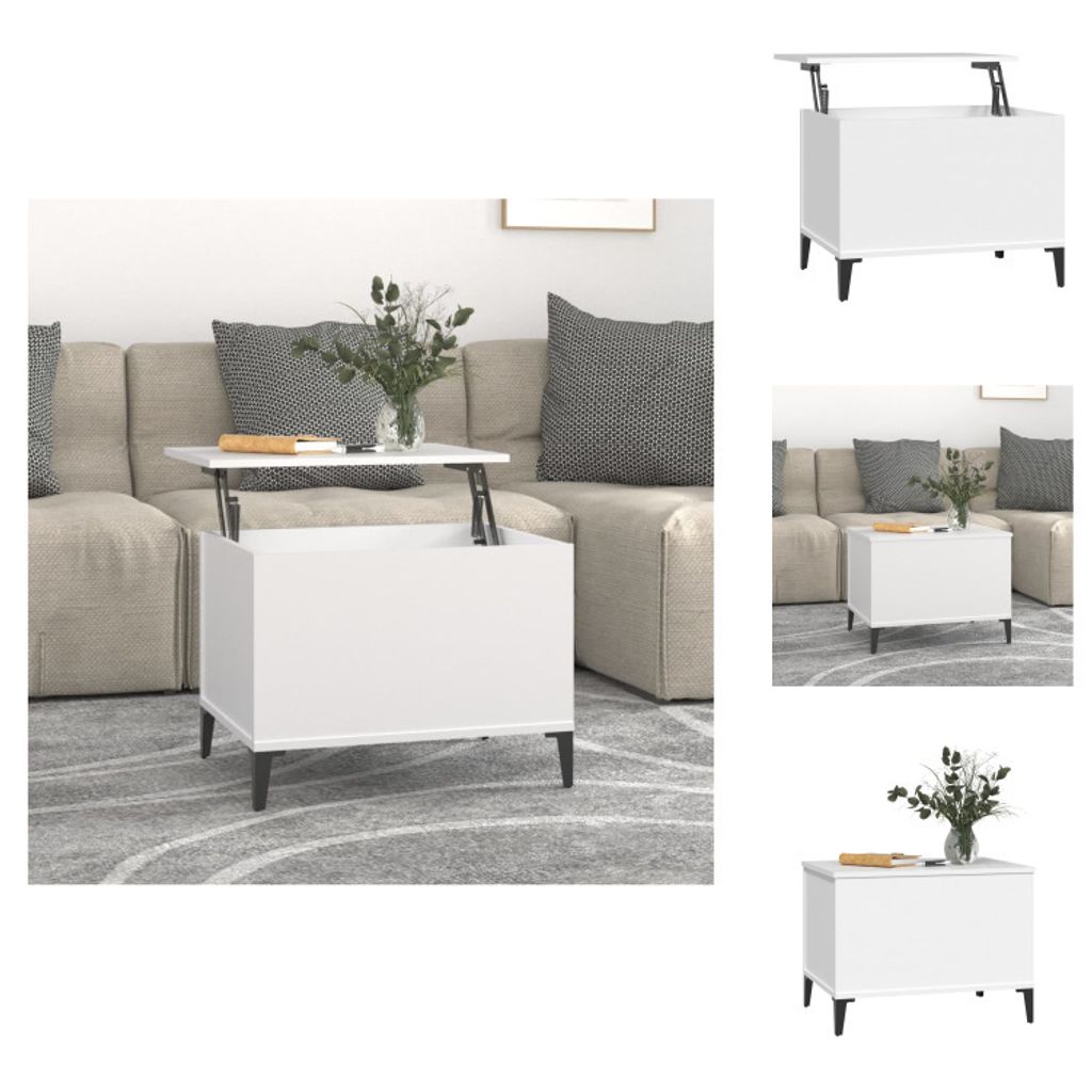 vidaXL Couchtisch Weiß 60x44,5x45 cm Holzwerkstoff - Couchtische