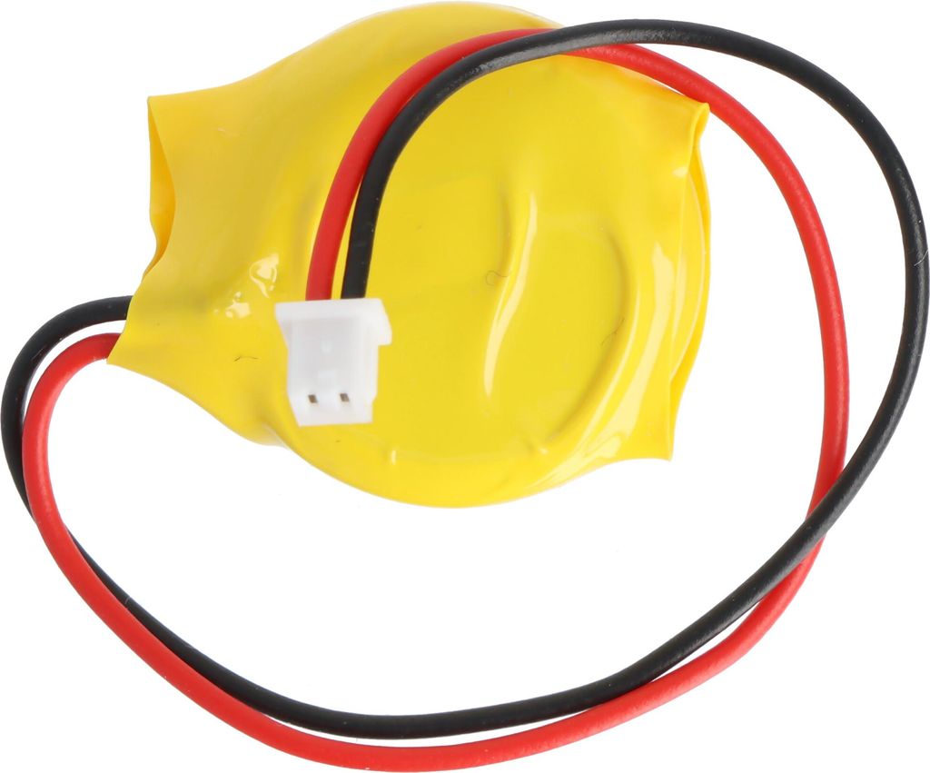 CMOS Batterie CR2032 3V mit Kabel und Stecker, Polung +/- beachten